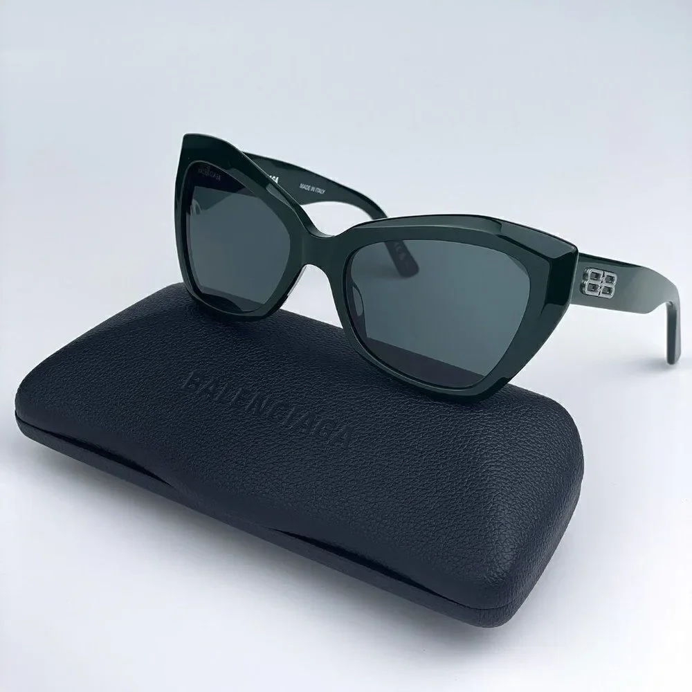 SALE! NEW Balenciaga BB0271S 004 Green Cat Eye Women Sunglasses